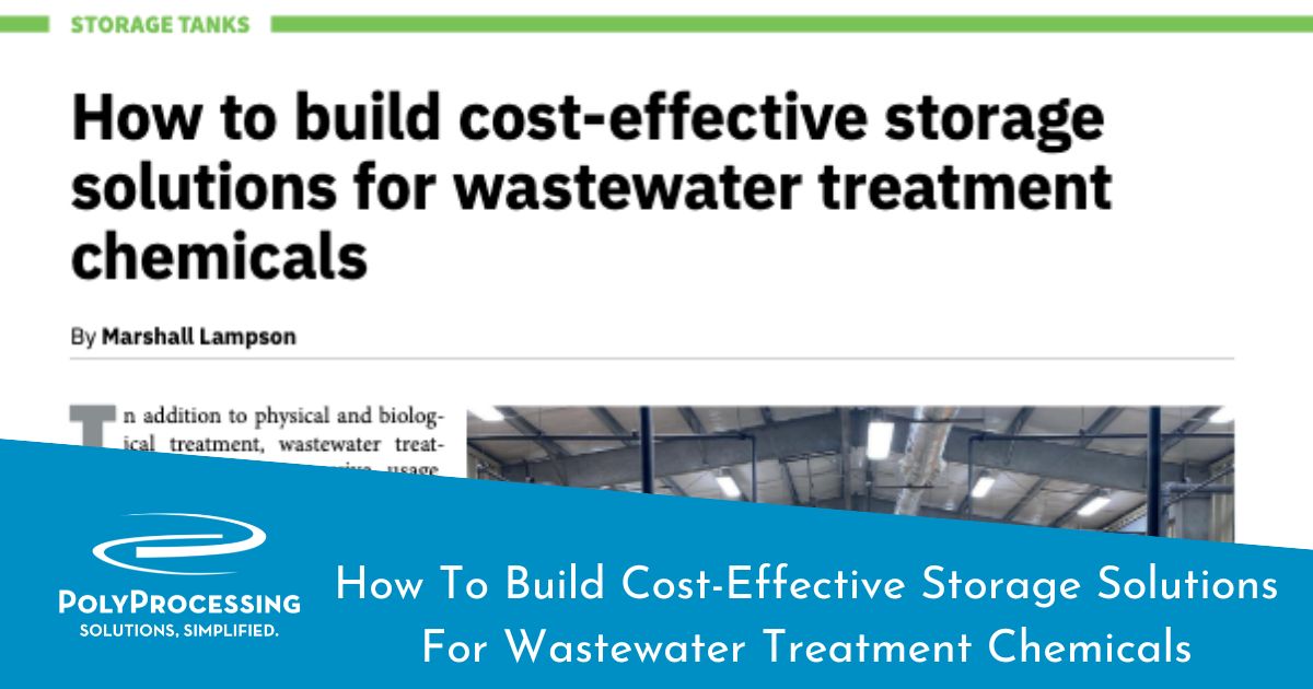 How To Build CostEffective Storage Solutions For Wastewater Treatment